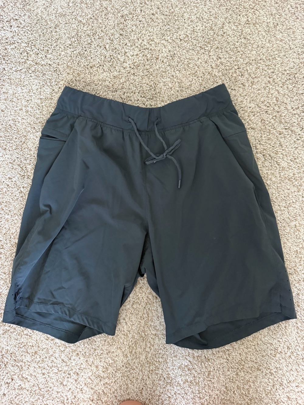 Athletic Works Dark Gray Performance Drawstring Shorts